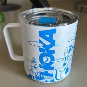 Hoka Blue and White Graphic Mug New